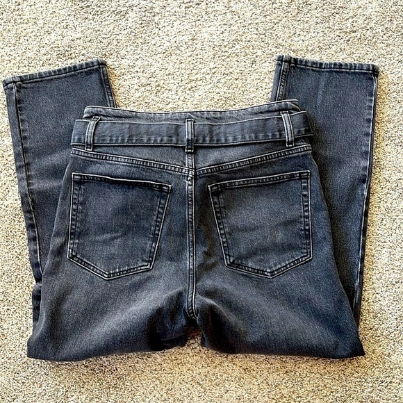 Topshop Tie Jeans Dark Gray size 6 NWT - Picture 3 of 5